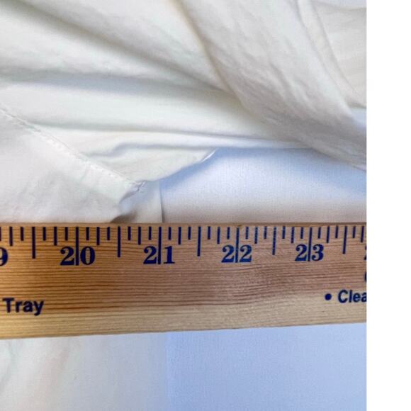 Vince Womens 8 White Button Up Pleated Long Sleeve Lightweight Summer Shirt - Picture 3 of 8